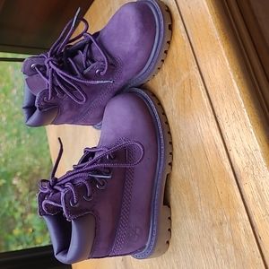 Purple Timberland Toddler boots size US5